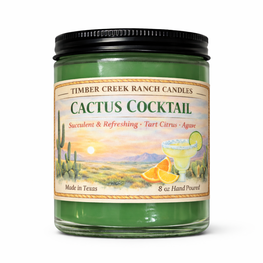 Cactus Cocktail - Glass Candle 8 oz Wood Wick