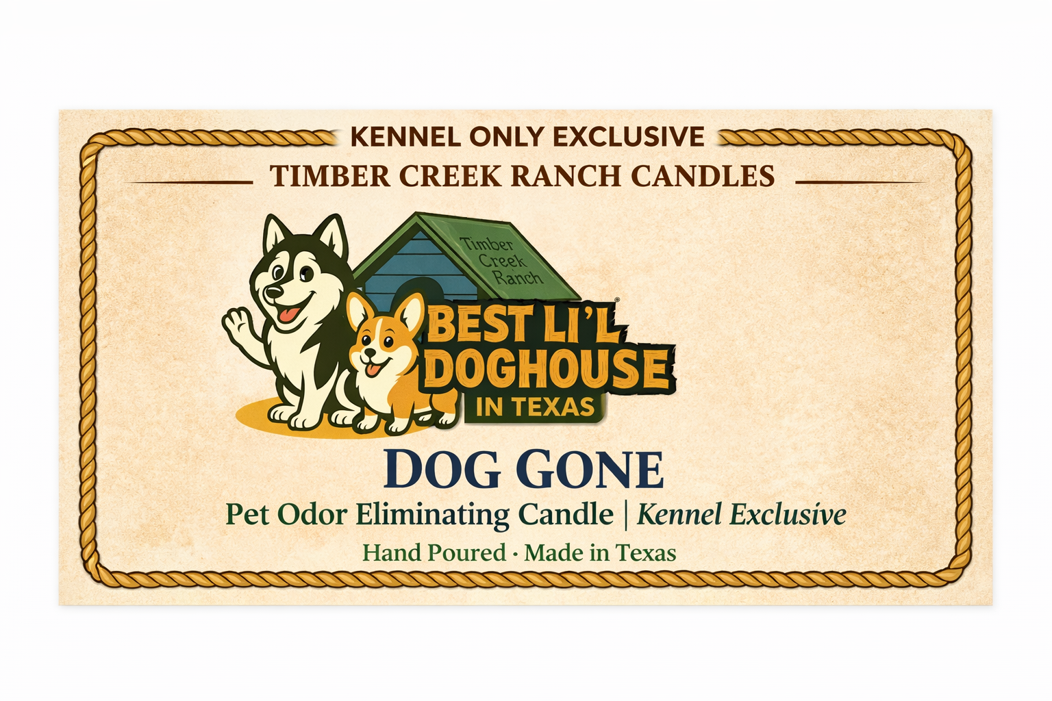 Dog Gone Pet Odor Eliminating Glass Candle, 8 oz Wood Wick