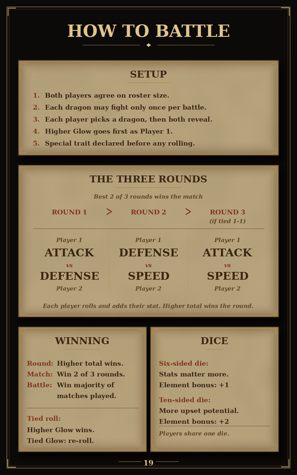 Official Field and Flame Dragon Battle Guide