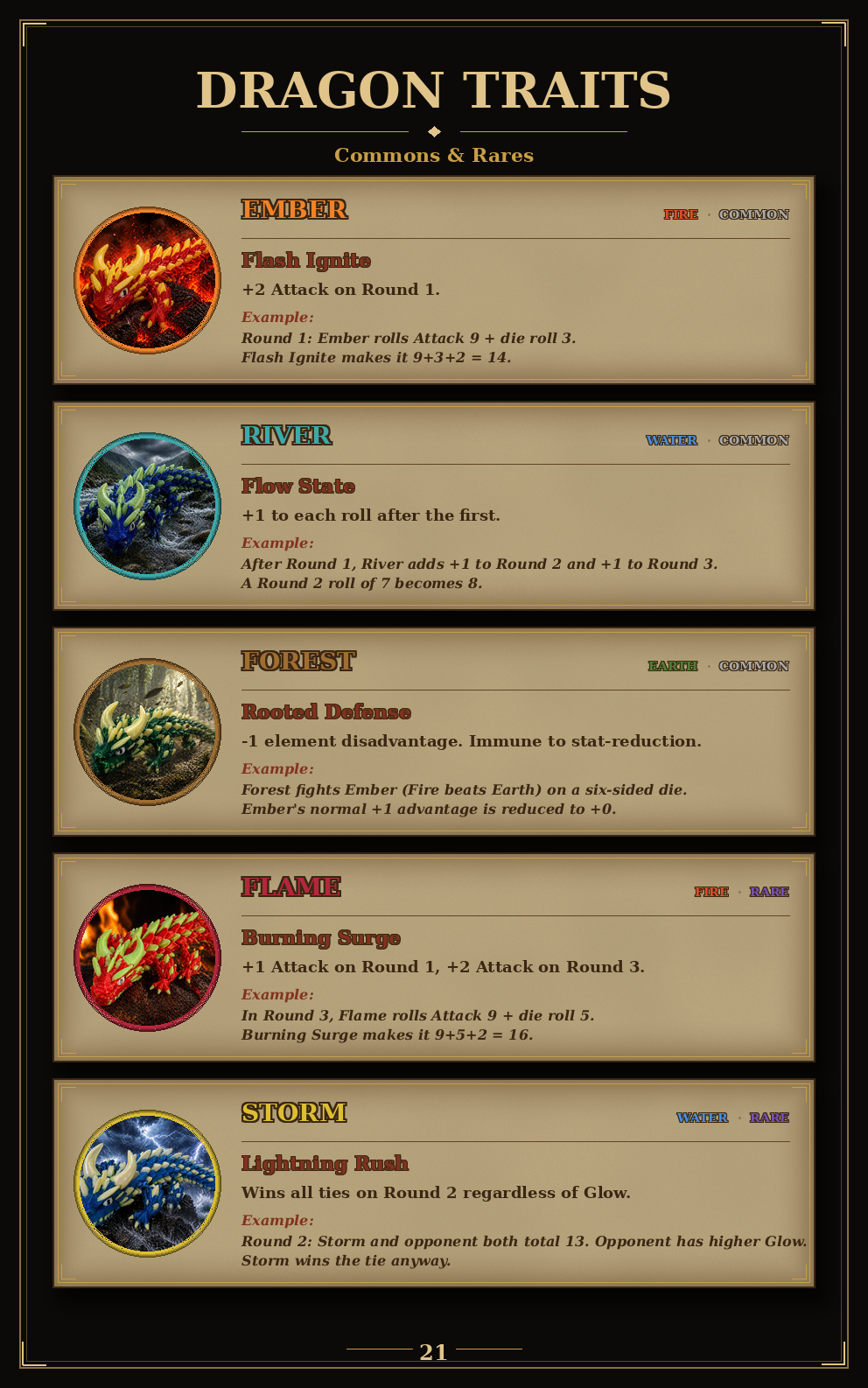 Official Field and Flame Dragon Battle Guide