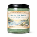 Spa on the Sabine - Glass Candle 8 oz Wood Wick. Calm Mint Eucalyptus Serenity
